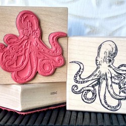 Olly Octopus Rubber Stamp