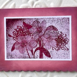 Floral NYC Subway Mosaic Rubber Stamp Floral NYC Subway Mosaic Rubber Stamp