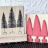 Bottle Brush Tree Rubber Stamp