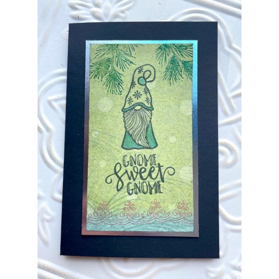 Gnome Sweet Gnome Rubber Stamp Gnome Sweet Gnome Rubber Stamp