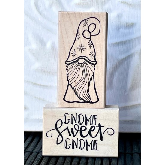 Gnome Sweet Gnome Rubber Stamp