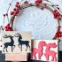 Dancing Deer Duo Rubber Stamp