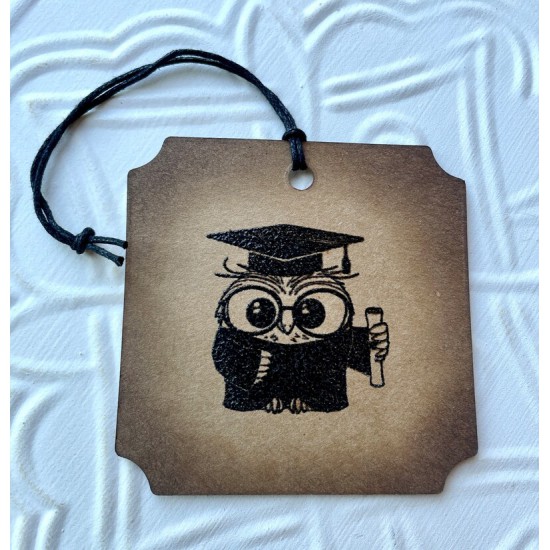 Wise Owl Rubber Stamp