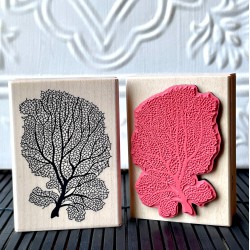 Lacey Sea Fan Coral Rubber Stamp Lacey Sea Fan Coral Rubber Stamp