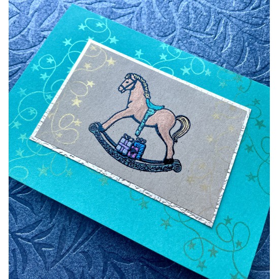 Rocking Horse Rubber Stamp
