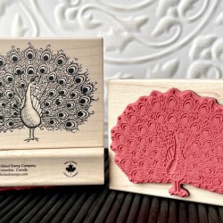 Proud Peacock Rubber Stamp Proud Peacock Rubber Stamp