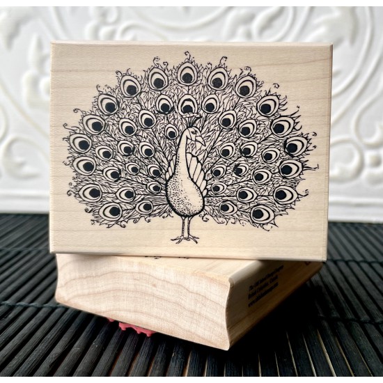 Proud Peacock Rubber Stamp