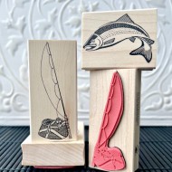 Gone Fishing Rubber Stamp Gone Fishing Rubber Stamp