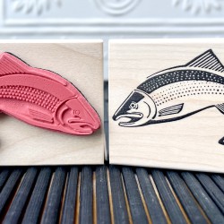 Sockeye Salmon Rubber Stamp