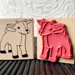 Plush Baby Goat Toy Rubber Stamp Plush Baby Goat Toy Rubber Stamp