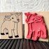 Plush Baby Goat Toy Rubber Stamp