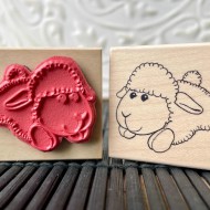Plush Baby Lamb Toy Rubber Stamp Plush Baby Lamb Toy Rubber Stamp