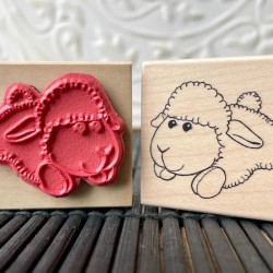Plush Baby Lamb Toy Rubber Stamp Plush Baby Lamb Toy Rubber Stamp