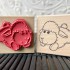 Plush Baby Lamb Toy Rubber Stamp