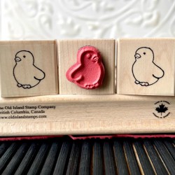 Plush Baby Chick Toy Rubber Stamp Plush Baby Chick Toy Rubber Stamp