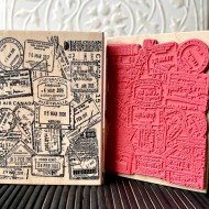 Passport Collage Rubber Stamp Passport Collage Rubber Stamp
