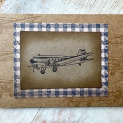 Vintage Airplane Rubber Stamp