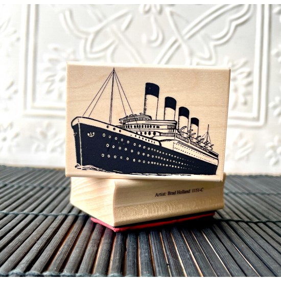 Vintage Ocean Liner Rubber Stamp Vintage Ocean Liner Rubber Stamp