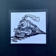 Vintage Steam Engine - Train Rubber Stamp Vintage Steam Engine - Train Rubber Stamp