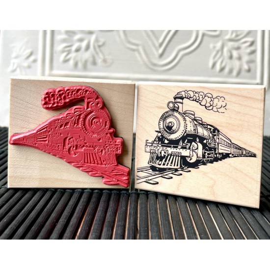 Vintage Steam Engine - Train Rubber Stamp Vintage Steam Engine - Train Rubber Stamp