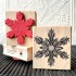 Fleur De Lis Snowflake Rubber Stamp