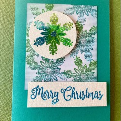 Fleur De Lis Snowflake Rubber Stamp