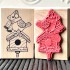 Christmas Cardinal Birdhouse Rubber Stamp