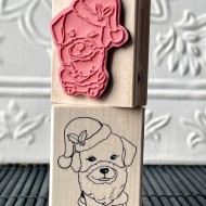 Santa Dog Rubber Stamp Santa Dog Rubber Stamp