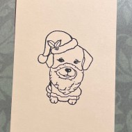 Santa Dog Rubber Stamp Santa Dog Rubber Stamp