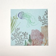 Sea Coral with Shell Rubber Stamp Sea Coral with Shell Rubber Stamp