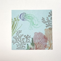 Sea Coral with Shell Rubber Stamp Sea Coral with Shell Rubber Stamp