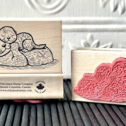 Sea Otter and Baby Rubber Stamp Sea Otter and Baby Rubber Stamp