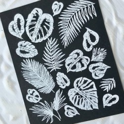 Palm Leaves Rubber Stamp Palm Leaves Rubber Stamp