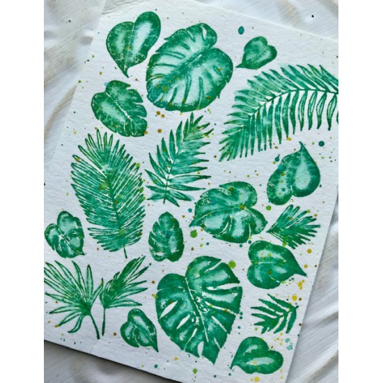 Palm Leaves Rubber Stamp