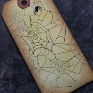 Spider Web Background Rubber Stamp