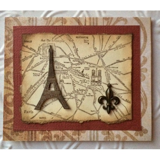 Carte de Paris Rubber Stamp