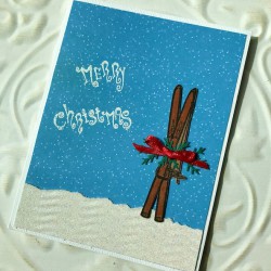 Vintage Skis Rubber Stamp Vintage Skis Rubber Stamp