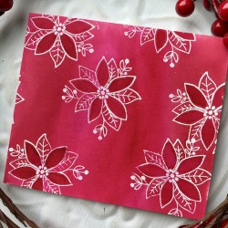 Christmas Poinsettia Rubber Stamp Christmas Poinsettia Rubber Stamp