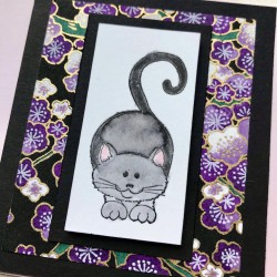 Crouching Kitty Rubber Stamp