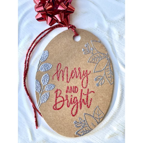 Merry and Bright Rubber Stamp