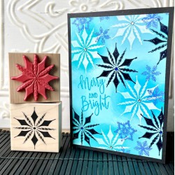 Retro Snowflake Rubber Stamp