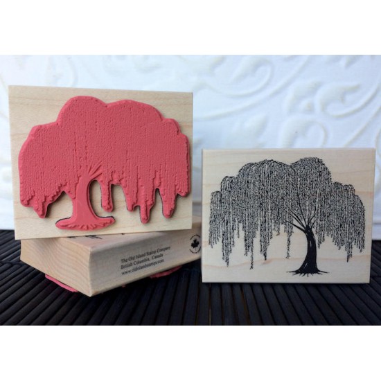 Weeping Willow Tree Rubber Stamp