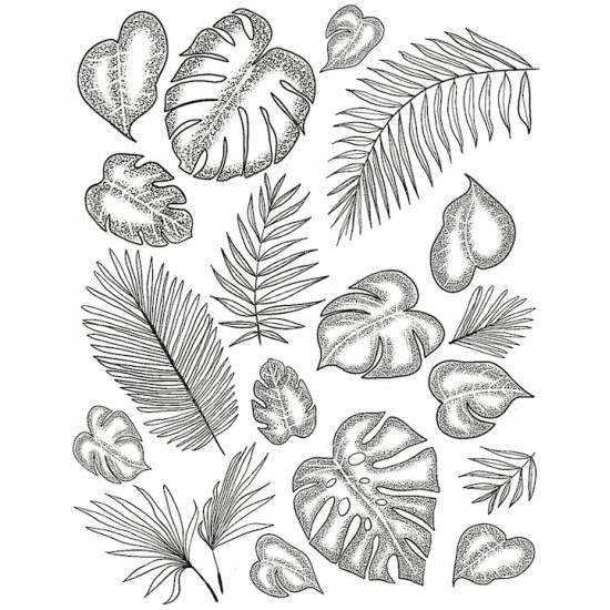 Palm Leaves Rubber Stamp
