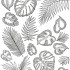 Palm Leaves Rubber Stamp