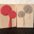 Retro Two Dandelions Rubber Stamp