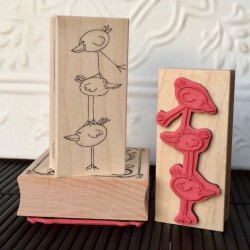 Balancing Bird Ladder Rubber Stamp Balancing Bird Ladder Rubber Stamp