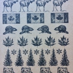 Canadiana Background Rubber Stamp Canadiana Background Rubber Stamp