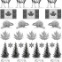 Canadiana Background Rubber Stamp