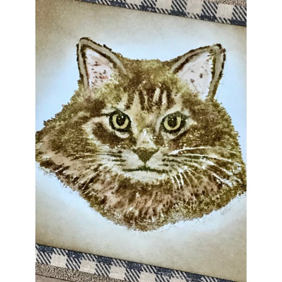 Maine Coon Cat Rubber Stamp