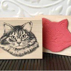 Maine Coon Cat Rubber Stamp Maine Coon Cat Rubber Stamp